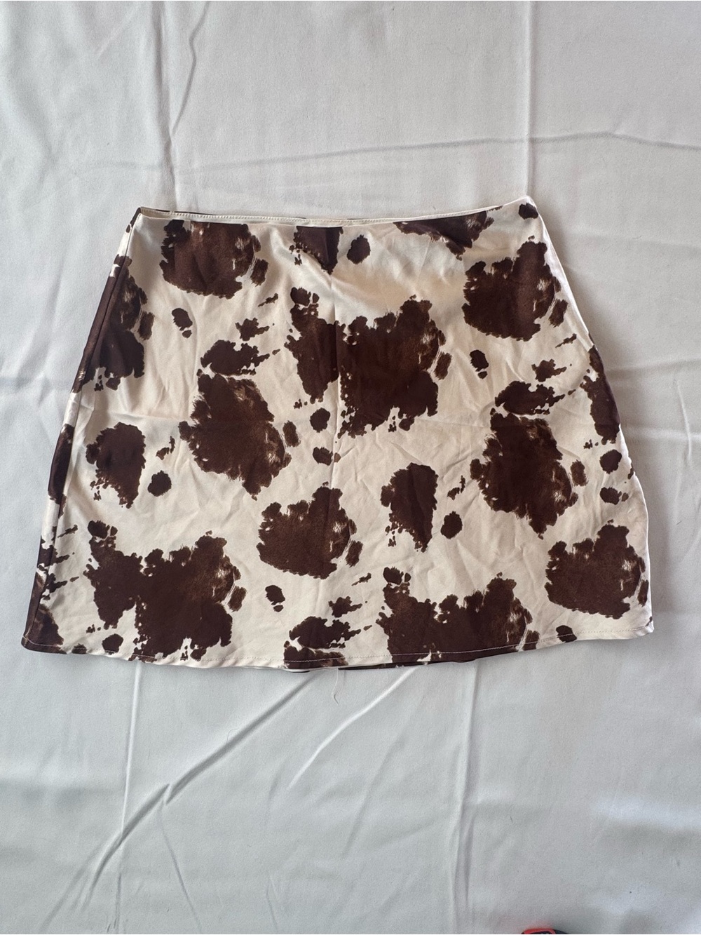 Cow print min dress cream brown countrycore